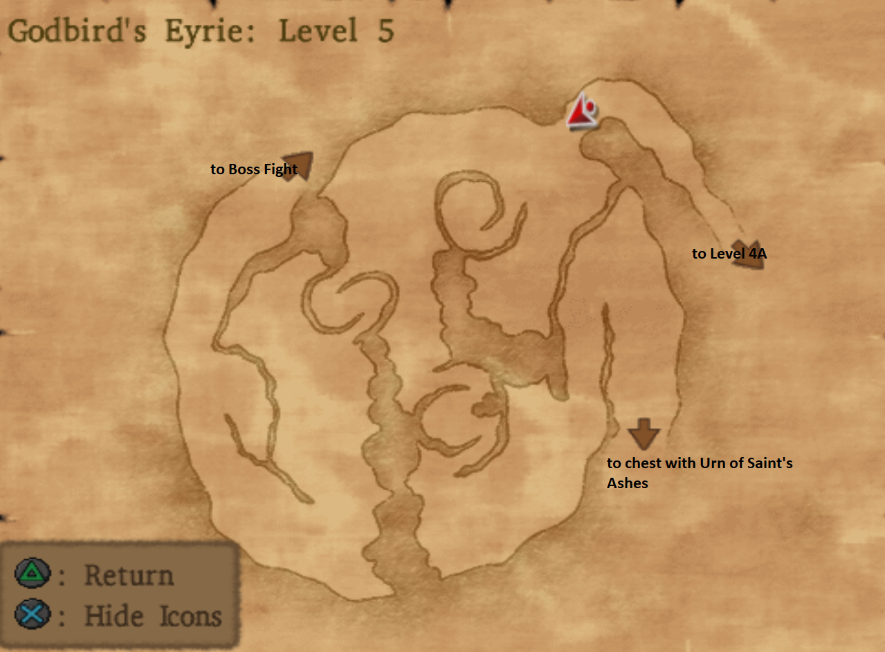 Map of Godbirds Eyrie Level 5